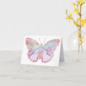 Kleurrijke pastel vlinder BLANK Kaart (Gele Bloem)