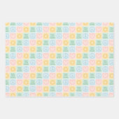 Kleurrijke pastel vrede, liefde, zonneschijn vakan inpakpapier vel (Voorkant 3)