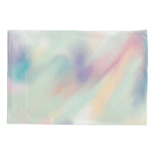 Kleurrijke Pastel Waterverf Abstract Kussensloop (Achterkant)