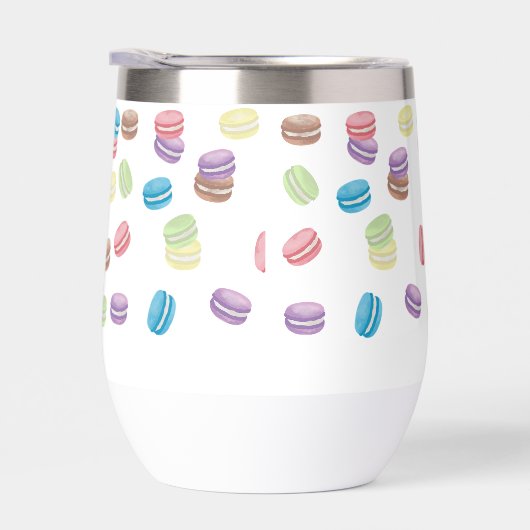 Kleurrijke Pastel Waterverf Franse Macarons (Rechts)