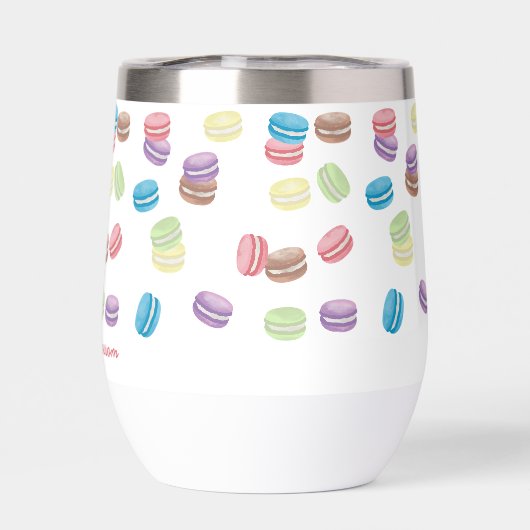 Kleurrijke Pastel Waterverf Franse Macarons (Achterkant)