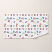 Kleurrijke Pastel Waterverf Franse Macarons Bad Handdoek (Handdoek)