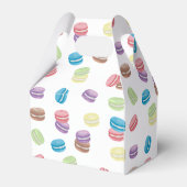 Kleurrijke Pastel Waterverf Franse Macarons Bedankdoosjes (Achterkant)