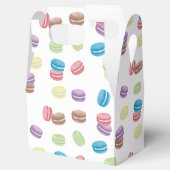 Kleurrijke Pastel Waterverf Franse Macarons Bedankdoosjes (Geopend)
