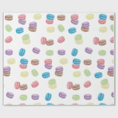 Kleurrijke Pastel Waterverf Franse Macarons Cadeaupapier (Vlak)