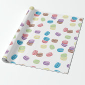 Kleurrijke Pastel Waterverf Franse Macarons Cadeaupapier (Uitgerold)