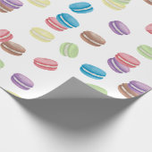 Kleurrijke Pastel Waterverf Franse Macarons Cadeaupapier (Hoek)
