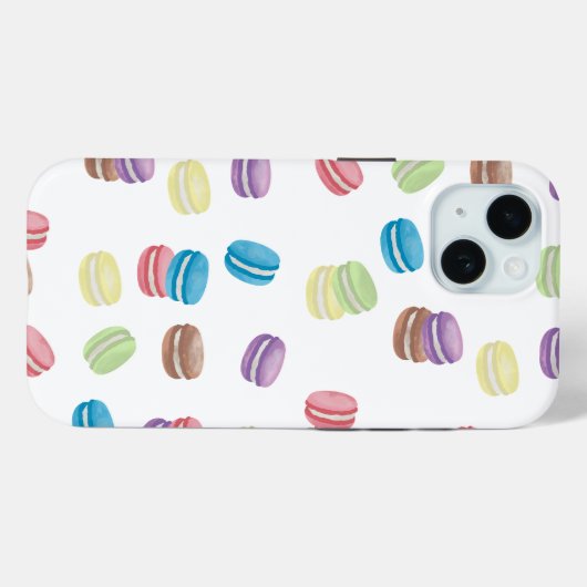 Kleurrijke Pastel Waterverf Franse Macarons Case-Mate iPhone Case (Achterkant (horizontaal))