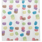 Kleurrijke Pastel Waterverf Franse Macarons Douchegordijn (Voorkant)