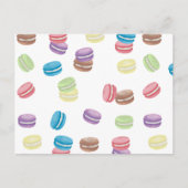 Kleurrijke Pastel Waterverf Franse Macarons Feestdagenkaart (Voorkant)