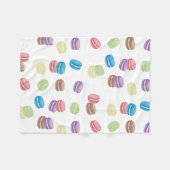 Kleurrijke Pastel Waterverf Franse Macarons Fleece Deken (Voorkant (Horizontaal))
