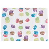Kleurrijke Pastel Waterverf Franse Macarons Groot Cadeauzakje (Achterkant)