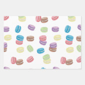 Kleurrijke Pastel Waterverf Franse Macarons Inpakpapier Vel (Voorkant 3)