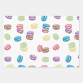 Kleurrijke Pastel Waterverf Franse Macarons Inpakpapier Vel (Voorkant)