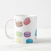 Kleurrijke Pastel Waterverf Franse Macarons Koffiemok (Links)