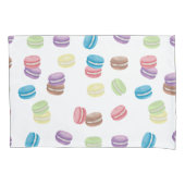 Kleurrijke Pastel Waterverf Franse Macarons Kussensloop (Voorkant-Links)