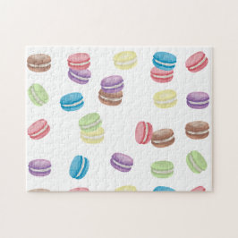 Kleurrijke Pastel Waterverf Franse Macarons Legpuzzel