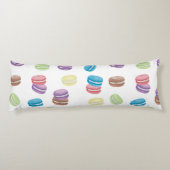 Kleurrijke Pastel Waterverf Franse Macarons Lichaamskussen (Achterkant)