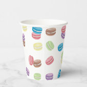 Kleurrijke Pastel Waterverf Franse Macarons Papieren Bekers (Rechts)