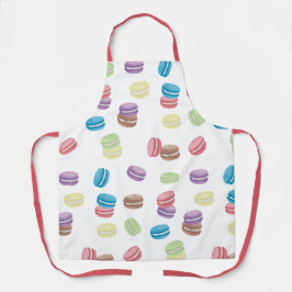 Kleurrijke Pastel Waterverf Franse Macarons Schort