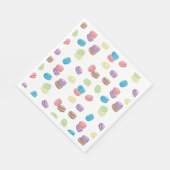 Kleurrijke Pastel Waterverf Franse Macarons Servet (Hoek)