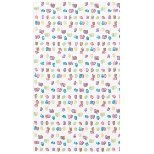 Kleurrijke Pastel Waterverf Franse Macarons Tafelkleed (Voorkant)