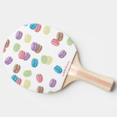 Kleurrijke Pastel Waterverf Franse Macarons Tafeltennisbatje (Zijkant)