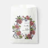Kleurrijke Pastel Wildflower Baby shower Bedankzakje (Voorkant)