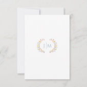 Kleurrijke Pastel Wildflower Boho Wedding RSVP kaa (Achterkant)