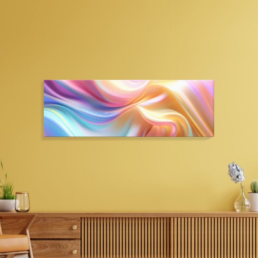 Kleurrijke Pastel Zijde Canvas Afdruk (Insitu (Woonkamer))