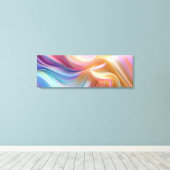 Kleurrijke Pastel Zijde Canvas Afdruk (Insitu (Houten vloer))