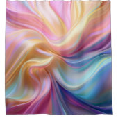 Kleurrijke Pastel Zijde Douchegordijn (Voorkant)