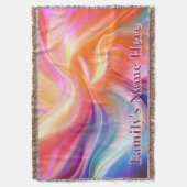 Kleurrijke Pastel Zijde Fleece Dekbed Deken (Voorkant Verticaal)