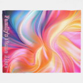 Kleurrijke Pastel Zijde Fleece Deken (Voorkant (Horizontaal))
