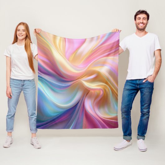 Kleurrijke Pastel Zijde Fleece Deken (In situ)