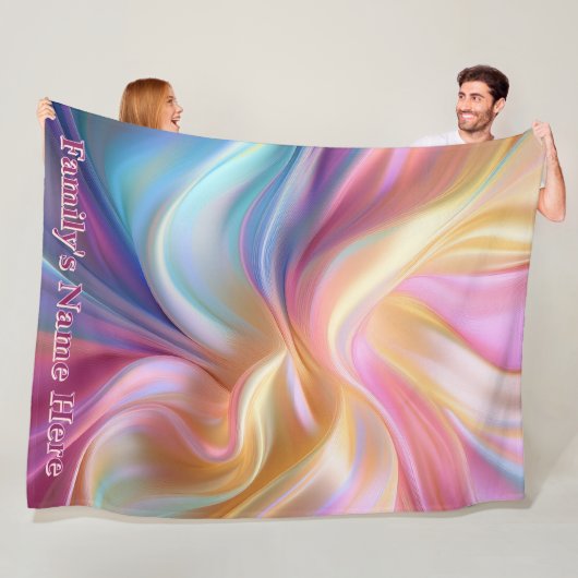 Kleurrijke Pastel Zijde Fleece Deken (In situ)