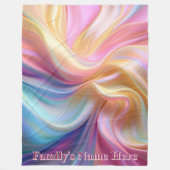 Kleurrijke Pastel Zijde Fleece Deken (Voorkant)