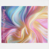 Kleurrijke Pastel Zijde Fleece Deken (Voorkant (Horizontaal))