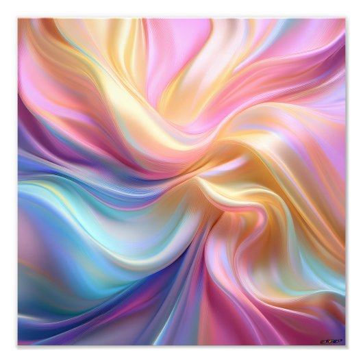 Kleurrijke Pastel Zijde Foto Afdruk (Voorkant)