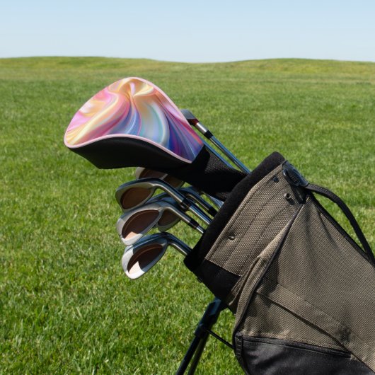 Kleurrijke Pastel Zijde Golfheadcover (Insitu)