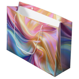 Kleurrijke Pastel Zijde Groot Cadeauzakje