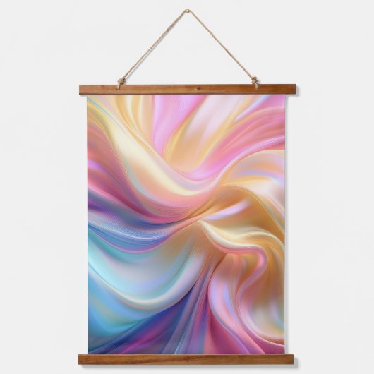 Kleurrijke Pastel Zijde Hangend Wandkleed (Voorkant)