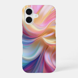 Kleurrijke Pastel Zijde iPhone 16 Hoesje