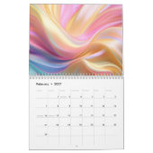Kleurrijke Pastel Zijde Kalender (Feb 2027)