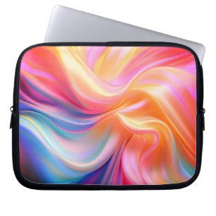 Kleurrijke Pastel Zijde Laptop Sleeve