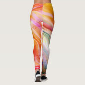Kleurrijke Pastel Zijde Leggings (Achterkant)