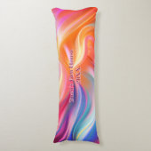 Kleurrijke Pastel Zijde Lichaamskussen (Voorkant Verticaal)