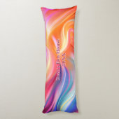 Kleurrijke Pastel Zijde Lichaamskussen (Achterkant (Verticaal))