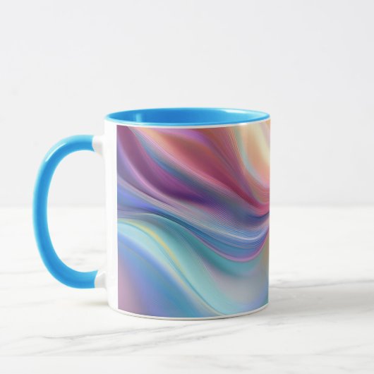 Kleurrijke Pastel Zijde Mok (Links)