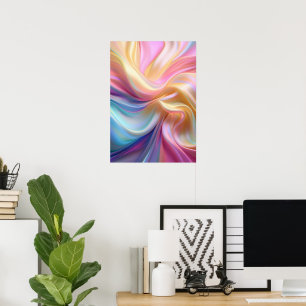 Kleurrijke Pastel Zijde Poster